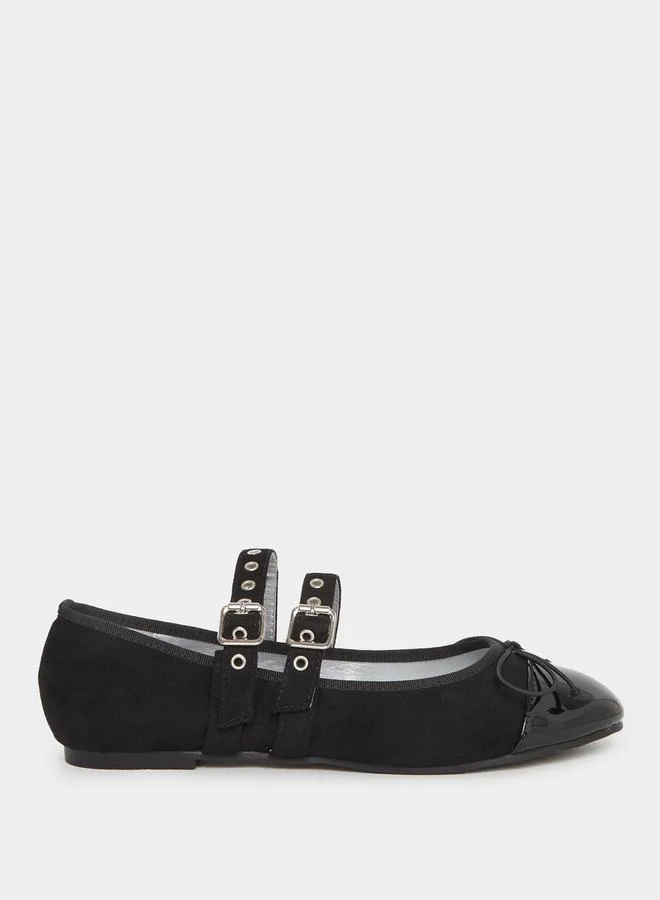 Styli Styli Double Buckle Marry Jane Shoes