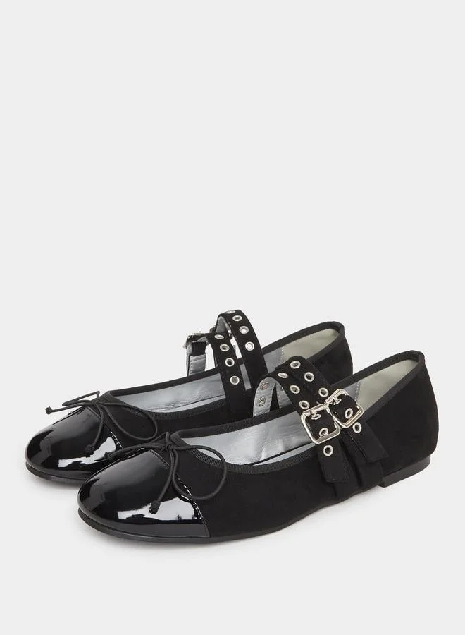Styli Styli Double Buckle Marry Jane Shoes