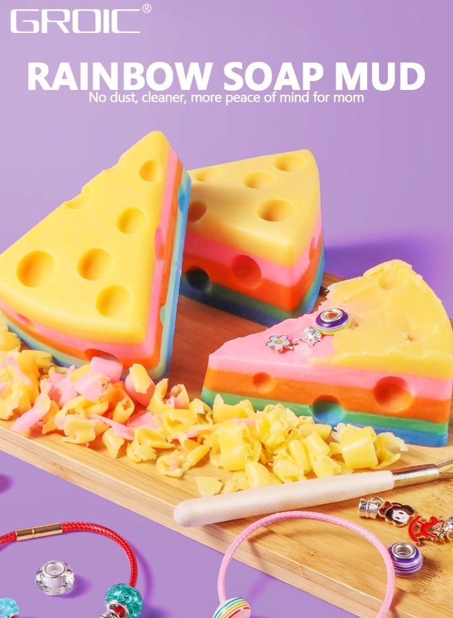 GROIC Gemstone Dig Kit, Dig Kits Archaeological Excavation Soap Blind Box, Explore Science Kits Stem Toys for Kids, Girl Digging Treasure Scraping DIY Bracelet Handmade Soap Blow Bubbles - Image 2