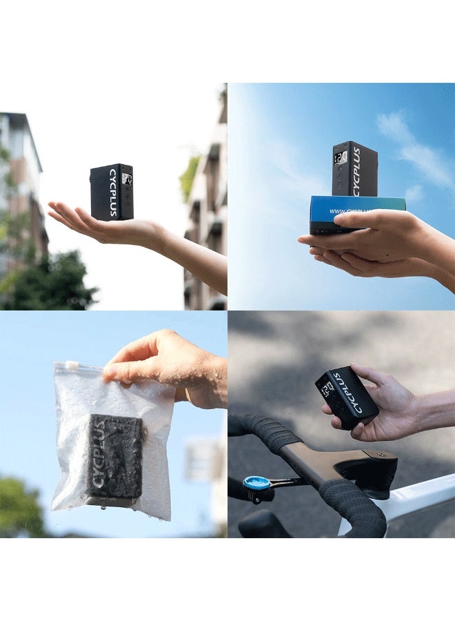 CYCPLUS AS2 PRO Max Tiny Pump Mini Bike Tire Pump with Gauge, Max 120 PSI Electric Bicycle Air Pump, Auto Stop with Presta and Schrader Valve for E-Bike, Mountain Bike, City Bike and Road Bike - Image 5