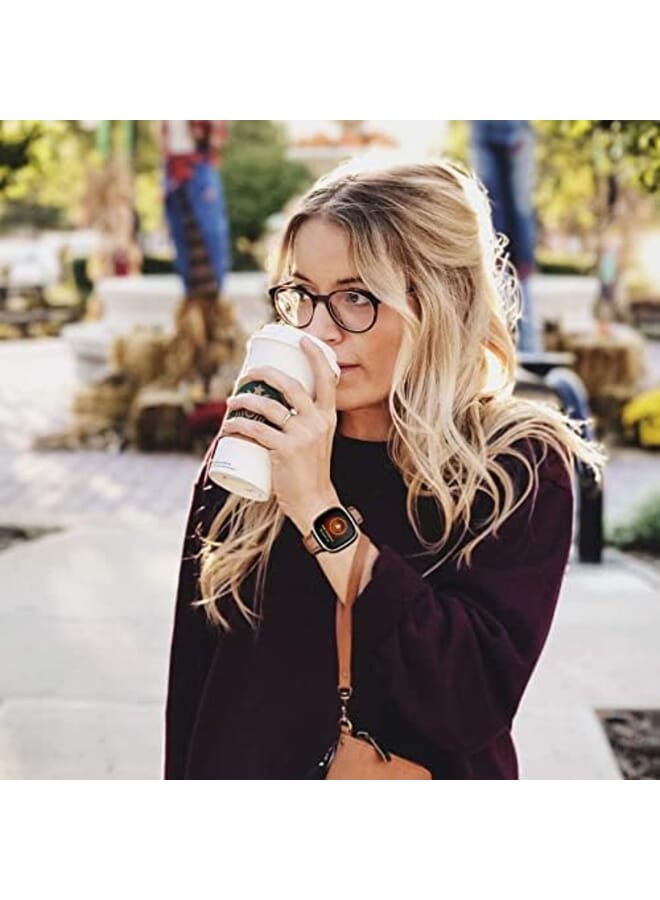 KASTWAVE Leather Bands Compatible With Fit For Fitbit Sense For Fitbit Versa 3 Soft Replacement Band For Women And Men Wristband Strap Accessories For Versa 3 For Versa Sense Smartwatch Brown - Image 4