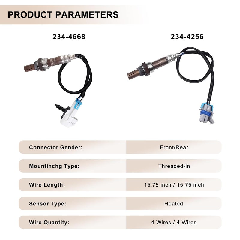 BLPextrm Oxygen O2 Sensor Upstream and Downstream Fits for Chevy Avalanche Suburban Silverado 1500 2500 3500HD Tahoe for GMC Sierra Yukon XL 20082012 48 53 60 62L Replace 2344668 2344256 4PCS - Image 5