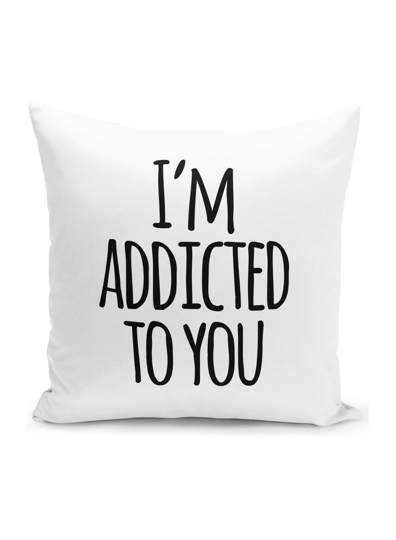 I'm Addicted To You Love Couples White Pillow - Image 1