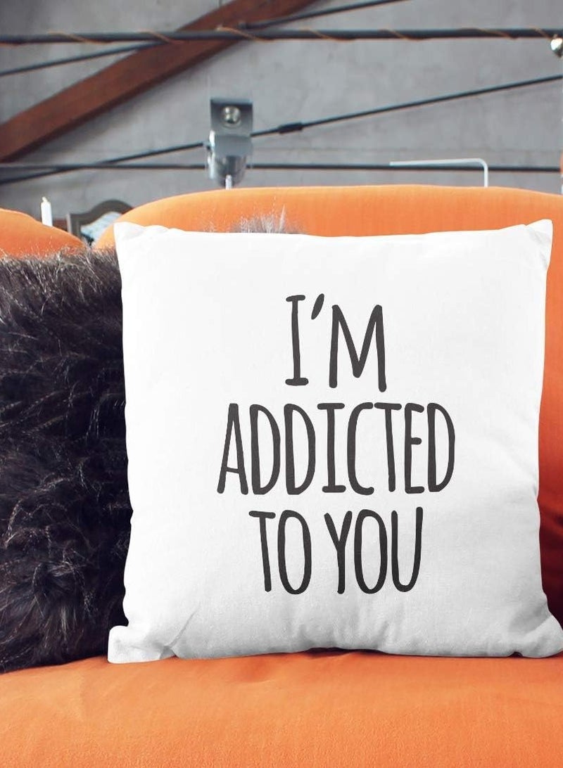 I'm Addicted To You Love Couples White Pillow - Image 2