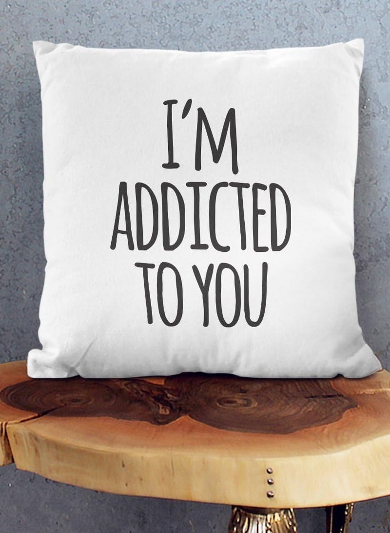 I'm Addicted To You Love Couples White Pillow - Image 4