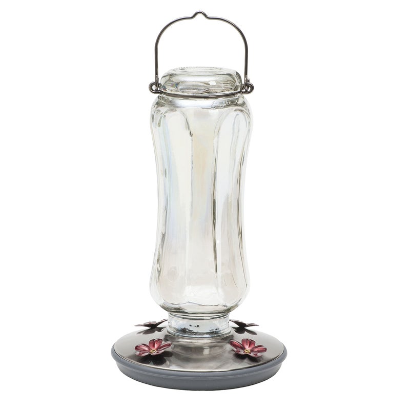 PerkyPet 81322 Starglow Vintage Glass Hummingbird Feeder