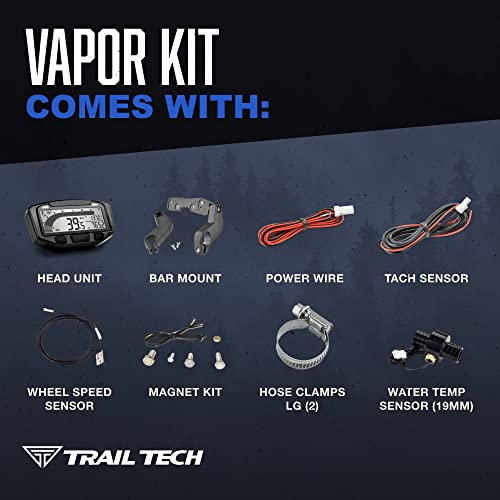 Trail Tech 752-119 Vapor Digital Speedometer Tachometer Gauge Kit, 1995-2019 KTM Honda Yamaha Kawasaki Suzuki - Image 4