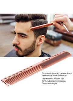 Sonew Styling Comb 2Pcs Professional Stainless Steel Haircut Comb Salon Hairdressing Comb Styling Tool For All Hair Types Fine And Wide Tooth Hair Barber Comb(Rose Gold)  - Image 3