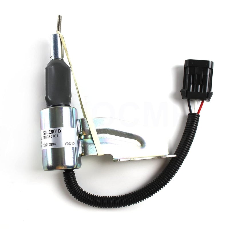 SINOCMP 2003ES 1813867C1 Stop Solenoid Valve Fuel Shut Off 12V Flameout Switch 2003ES-1813867C1 for Diesel Fuel Engine Equipment, 3 Month Warranty - Image 1