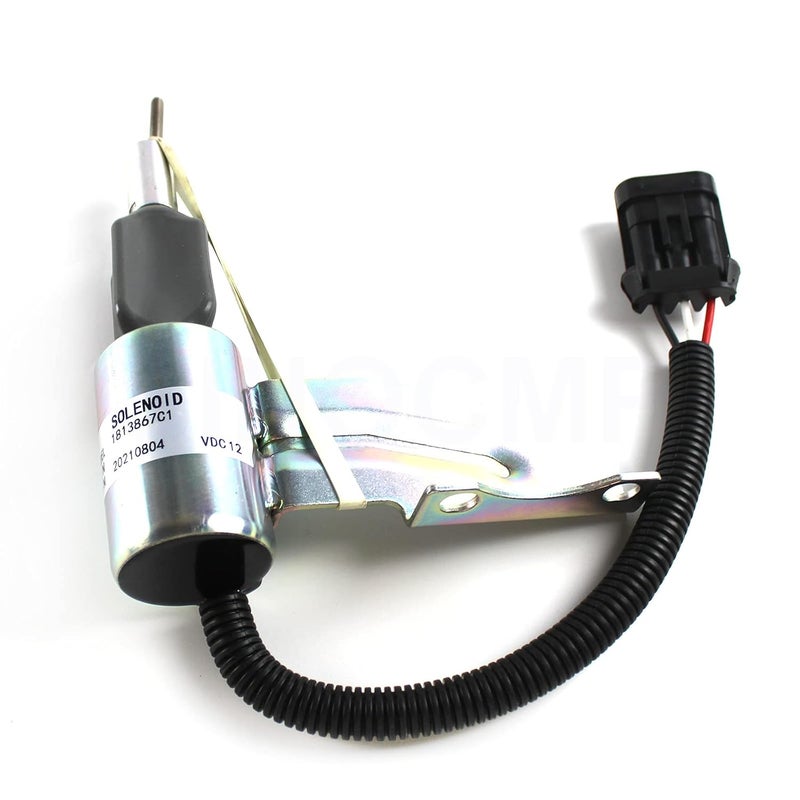 SINOCMP 2003ES 1813867C1 Stop Solenoid Valve Fuel Shut Off 12V Flameout Switch 2003ES-1813867C1 for Diesel Fuel Engine Equipment, 3 Month Warranty - Image 4