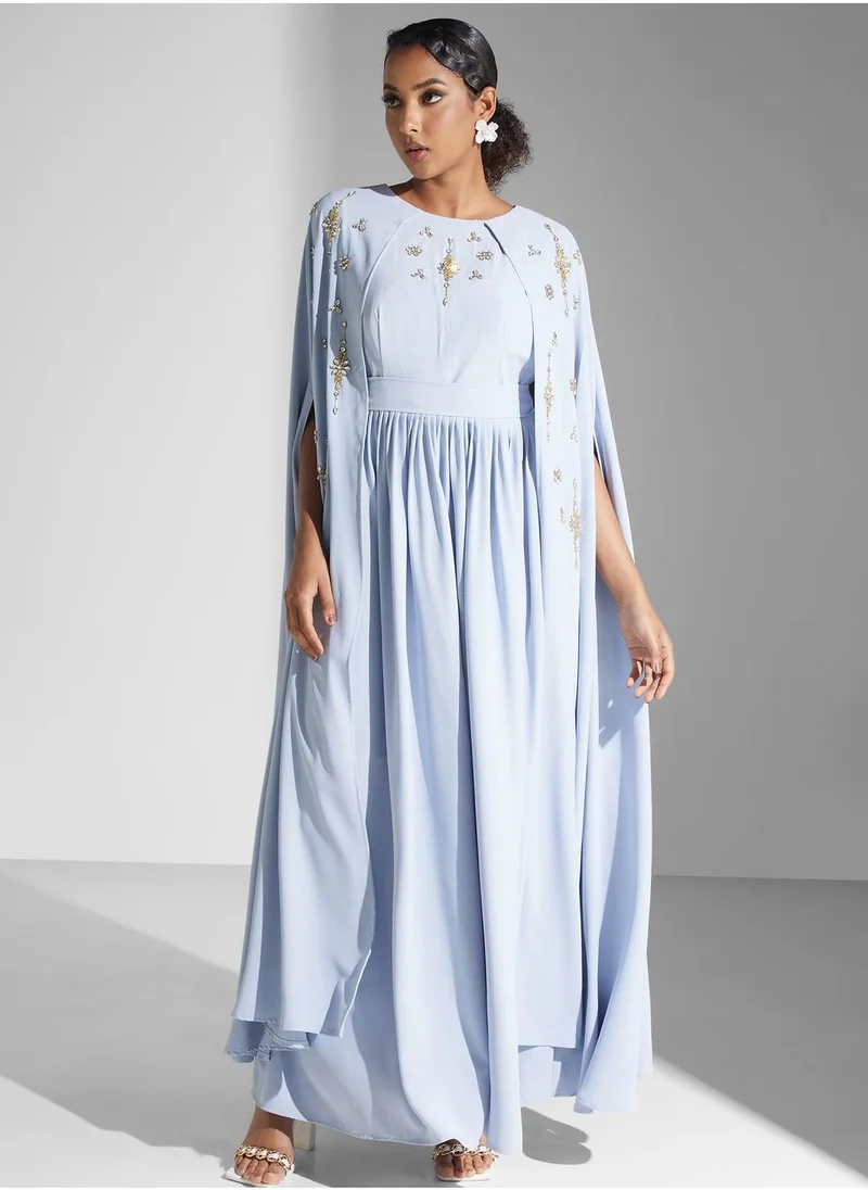 Yaser albik Embroidered Embellished Dress