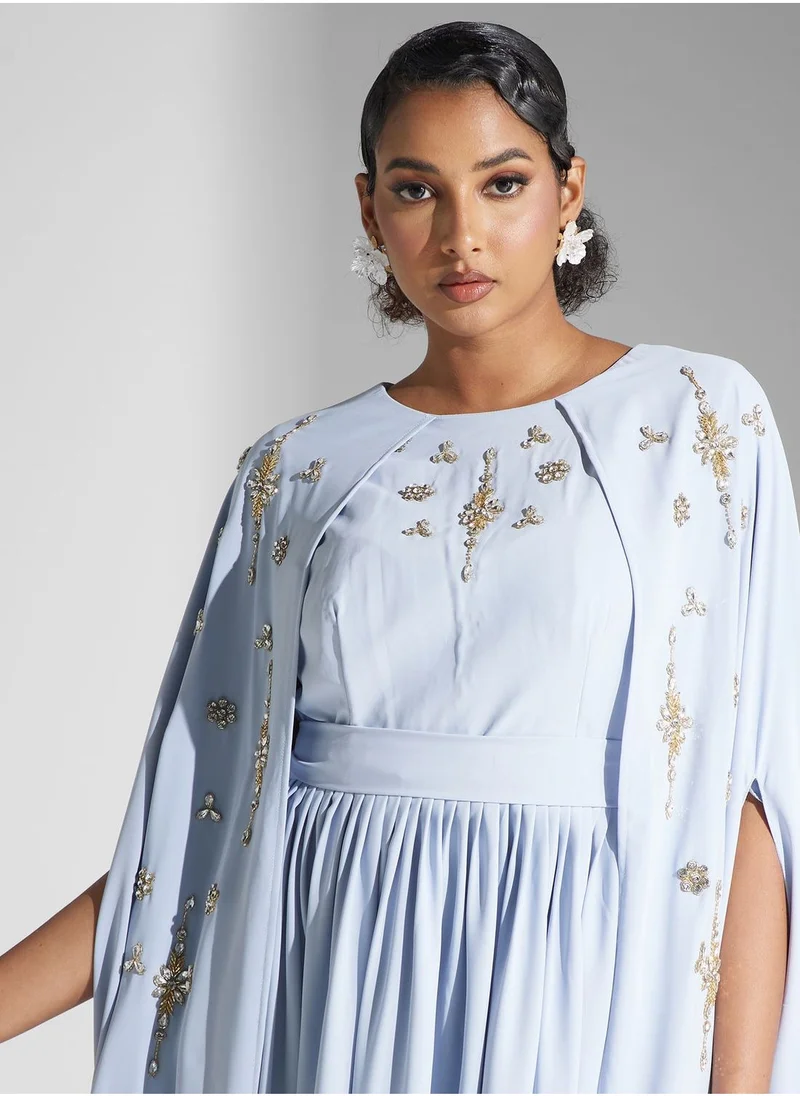 Yaser albik Embroidered Embellished Dress
