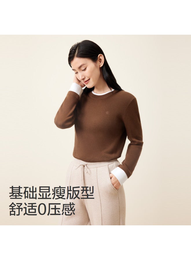 purcotton Women'S Cotton Sweater For Autumn And Winter, 100% Cotton Basic Layering Top - Image 3