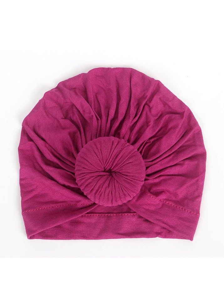 Generic - Pure Cotton Baby Knot Hat Purple - Image 1
