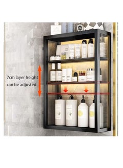 Cool Baby 3 Layer Bathroom Storage Cabinet Shelf Wall Mounted Storage Cabinet with Transparent Door for Bedroom Bathroom Living Room Kitchen Storage Cabinet  - Image 3