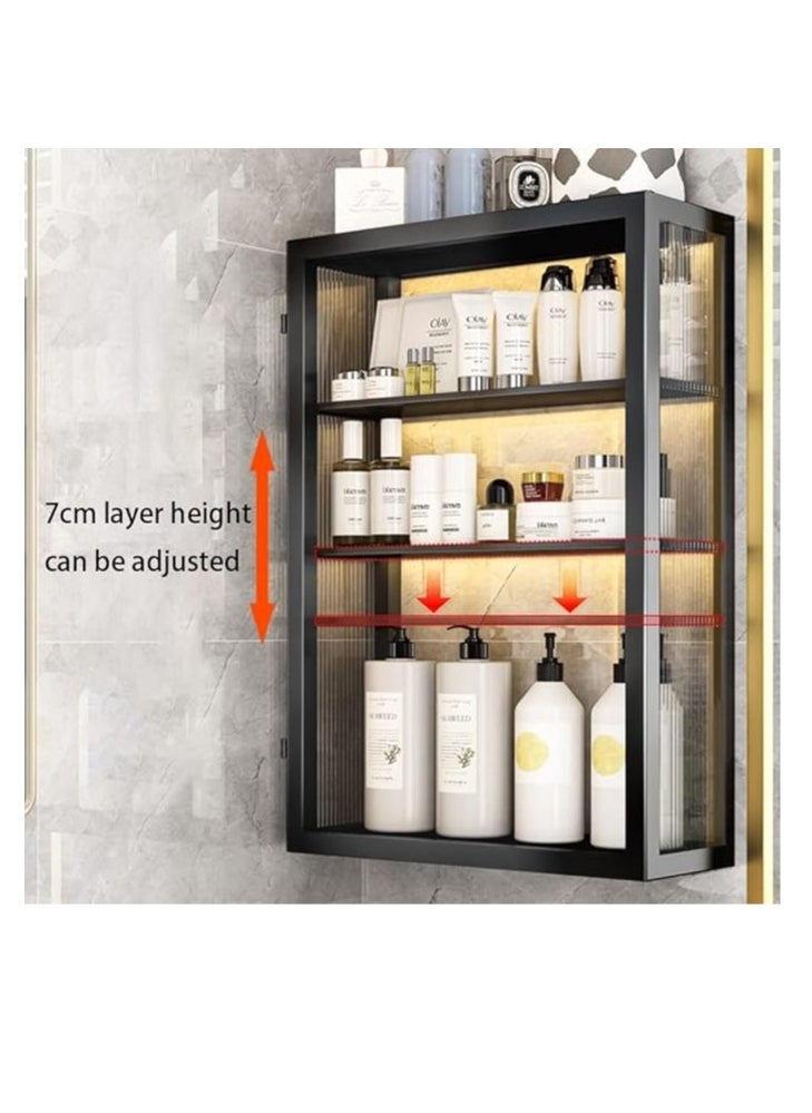 Cool Baby 3 Layer Bathroom Storage Cabinet Shelf Wall Mounted Storage Cabinet with Transparent Door for Bedroom Bathroom Living Room Kitchen Storage Cabinet  - Image 3