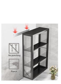 Cool Baby 3 Layer Bathroom Storage Cabinet Shelf Wall Mounted Storage Cabinet with Transparent Door for Bedroom Bathroom Living Room Kitchen Storage Cabinet  - Image 4