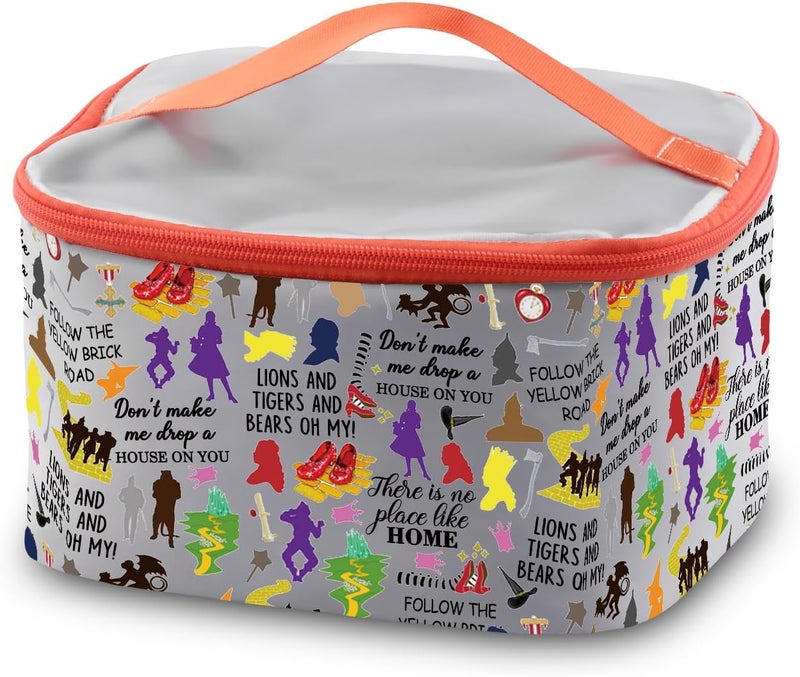 PXTIDY Wizard Makeup Bag Oz Friends Gift Wizard Movie Character Cosmetic Organizer Bag Wizard Dorothy Gift Wizard Fans Gift