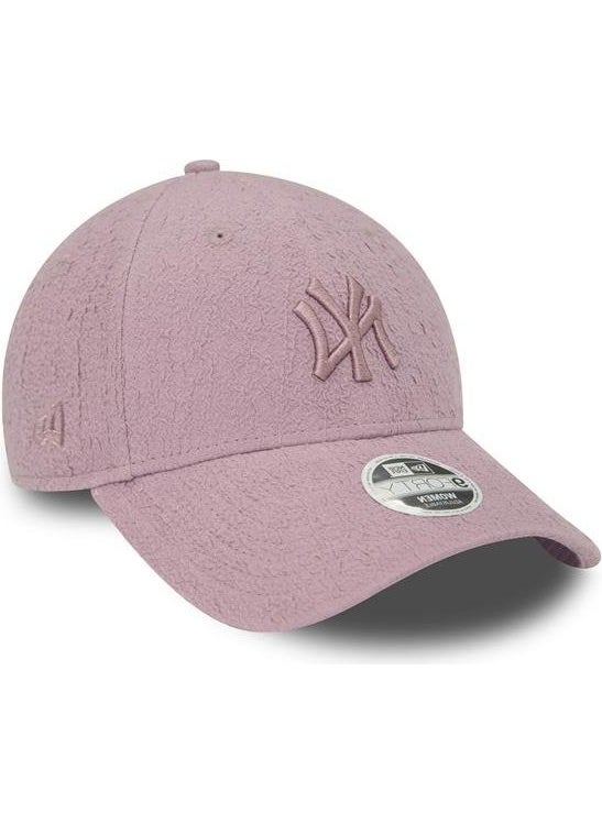 NEW ERA - New York Yankees Women's Bubble Stitch Black 9FORTY Pastel Purple Adjustable Hat - Image 1