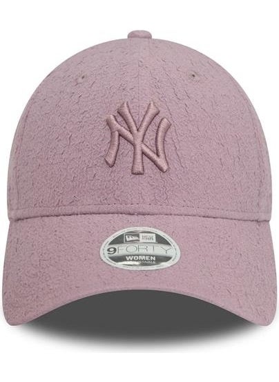 NEW ERA - New York Yankees Women's Bubble Stitch Black 9FORTY Pastel Purple Adjustable Hat - Image 1
