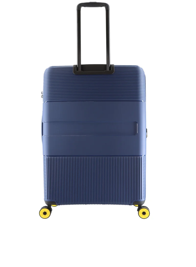 NATIONAL GEOGRAPHIC National Geographic Cavern PP Hardside Luggage Set Navy, Durable/ Unbreakable/ Lightweight/ Anit-theft Zipper/ 4 Double Wheel TSA Lock 3pcs Suitcase Trolley Bag (20+24+28 Inch).