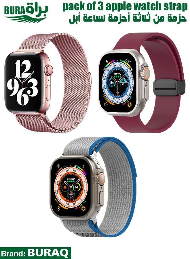 Apple Watch Band Strap For Apple Watch Ultra 2/Ultra 49mm, Series 10 46mm, 9/8/7 45mm, SE2/SE/6/5/4 44mm, 3/2/1 42mm