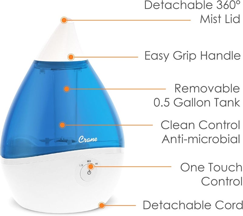 Crane Droplet Ultrasonic Cool Mist Humidifier - Image 3