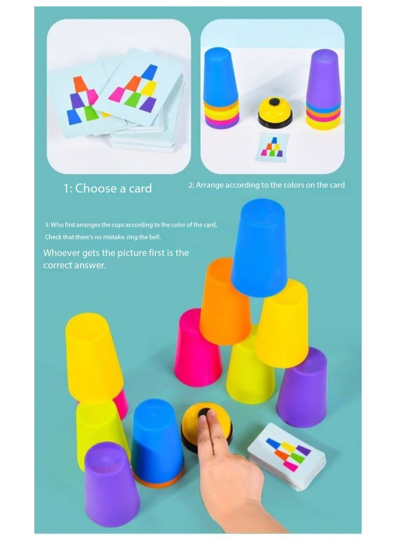 DELGREEN - Portable Quick Cups Games for Kids and Classic Family toys - Image 1