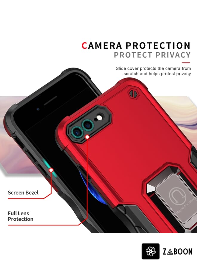 Zaboon Ring Holder Non-slip Armor  Protective Case Cover For iPhone 8 Plus / 7 Plus - Image 4