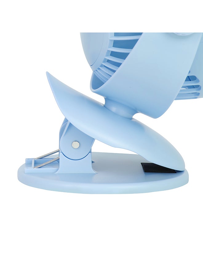 Olsenmark 6" Rechargeable Fan High Performance Fan with Working Time up to 6 Hours, 3-Speed Controls and 3 Leaf Blades OMF1790 Blue - Image 4