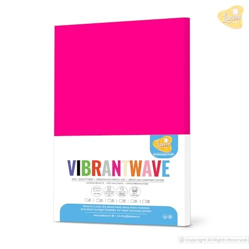Lakeer A4 Color Paper 50 Sheets (Dark Pink) Premium Colour 180 GSM Pack for Copy Printing, DIY Art & Craft, Projects, Decoration, Other Office Printing, etc. - Image 2