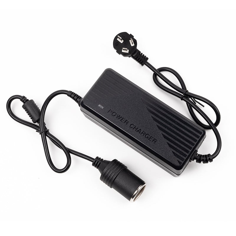 220V to 12V15A power converter 180W car refrigerator car vacuum cleaner to household cigarette lighter adapter 12V15A integrated cigarette lighter fan British regulations - Image 1