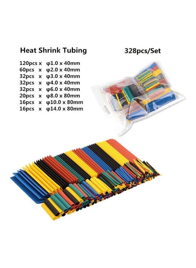 Heat Shrink Tubing Set 328 Piece 2:1 Electrical Insulated Sleeving Assorted Heat Shrink Wrap Wire Cable Tubing Kit Multicolour - Image 2