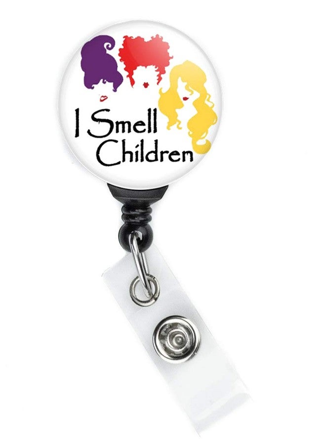 Limeloot Halloween Hocus Pocus Sanderson Sisters Witches I Smell Children Retractable Badge Reel with Swing Clip and 36 Inch Cord - Image 2