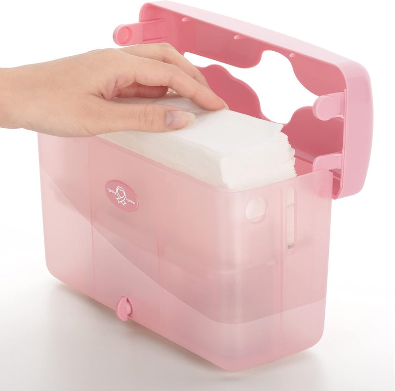 EZPULL EZbrnd Countertop SLIMFOLD Hand Towel Dispenser for Kitchen/Bathroom/Office/RV/Airbnb, Guest Towel Holder, Pink - Image 5
