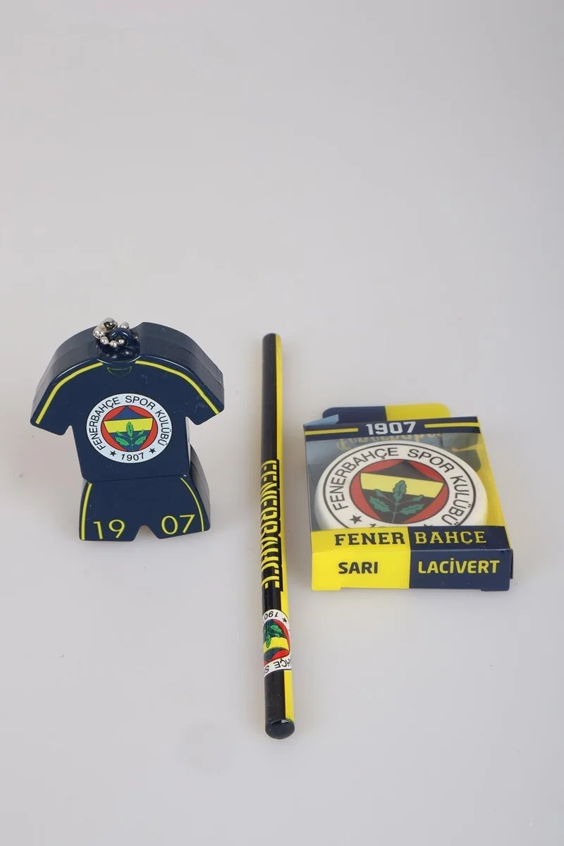 Fenerbahçe LICENSED PENCIL, ERASER AND JERSEY DESIGN PEN Sharpener SET