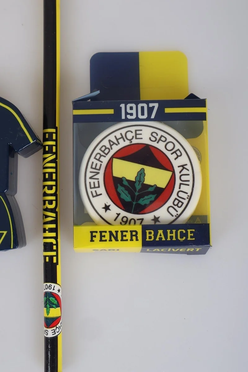 Fenerbahçe LICENSED PENCIL, ERASER AND JERSEY DESIGN PEN Sharpener SET