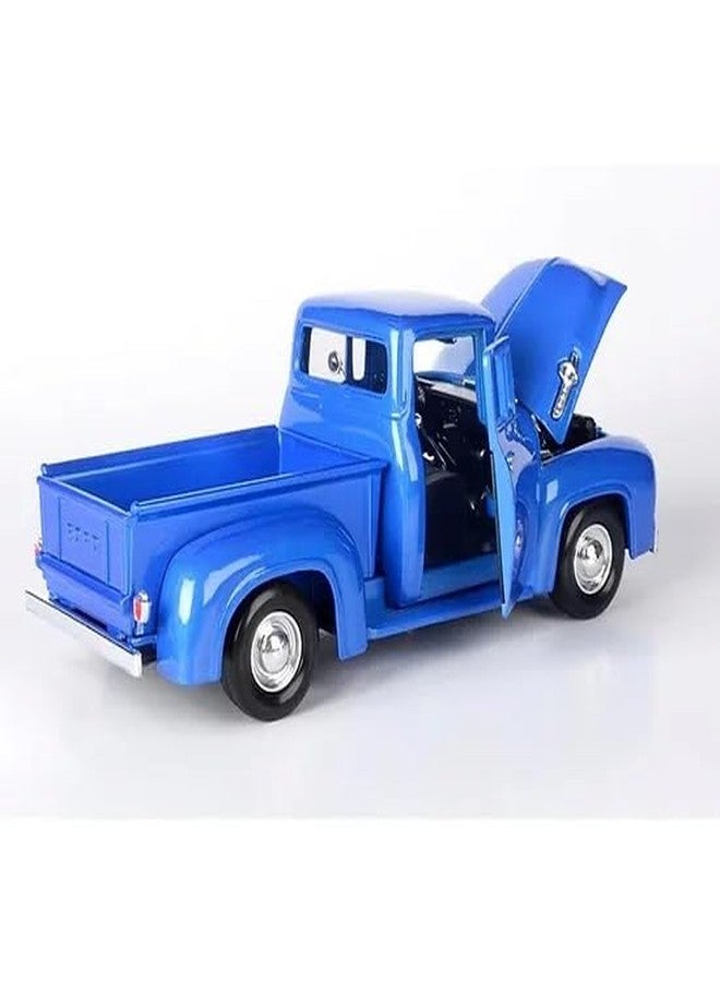 MOTORMAX 1956 F-100 Pickup Truck Blue Metallic American Classics Series 1/24 Diecast Model Car by Motormax 73235AC-BL - Image 3