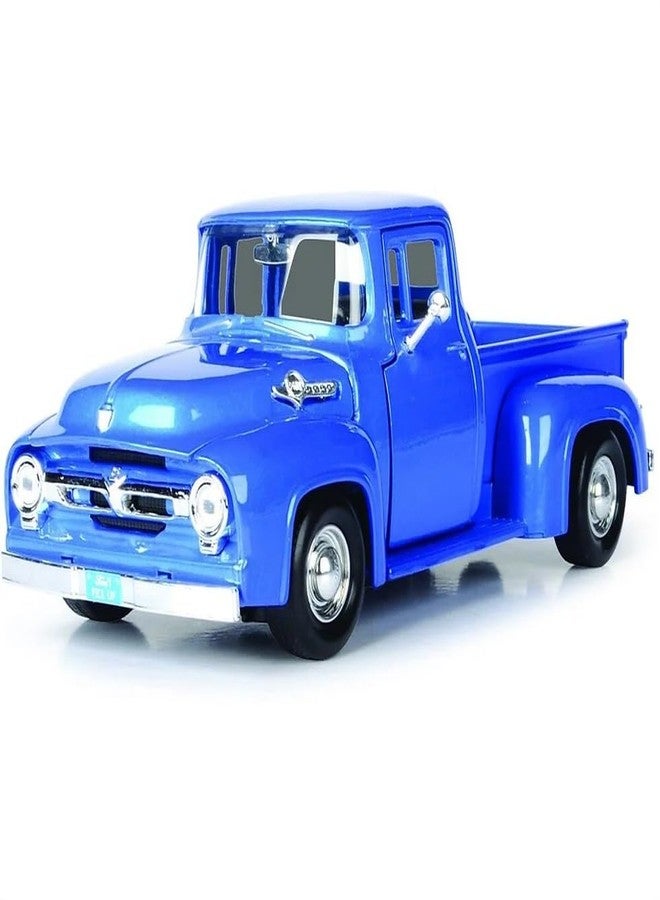 MOTORMAX 1956 F-100 Pickup Truck Blue Metallic American Classics Series 1/24 Diecast Model Car by Motormax 73235AC-BL - Image 1