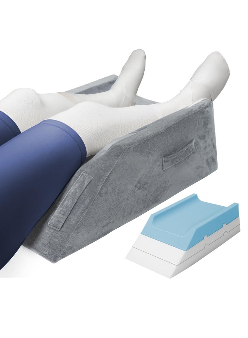 Lofe LOFE Leg Elevation Pillow - Adjustable Leg Elevation Pillow 3 Heights, U-Shape Double Leg Elevation Pillows for After Surgery, CertiPUR-US Memory Foam Foot Elevation Pillows for Swelling, Post Surgery  - Image 1