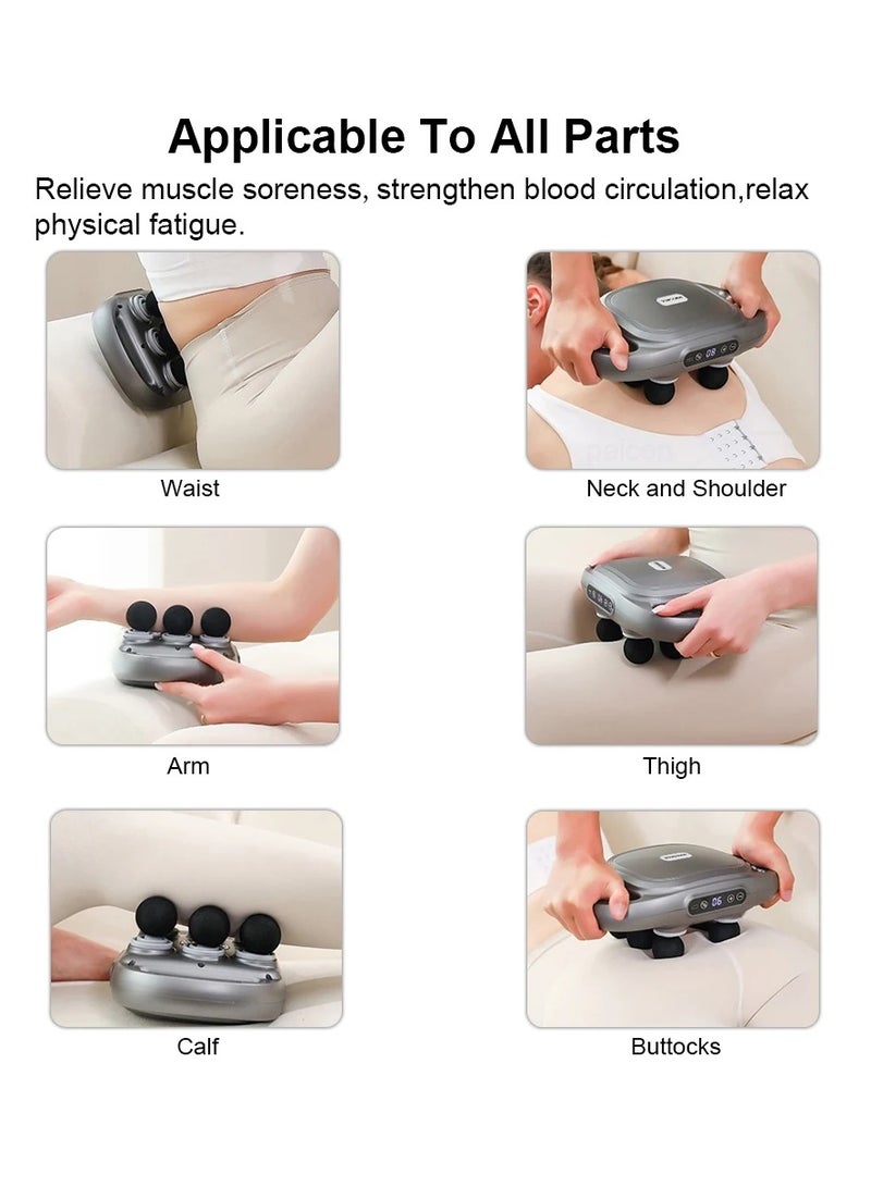 Verci Fascia Gun Muscle Massager Gun, High Frequency Back Waist Massage Machine, Six-head Body Shoulder Professional Fascia Massage Gun - Image 2