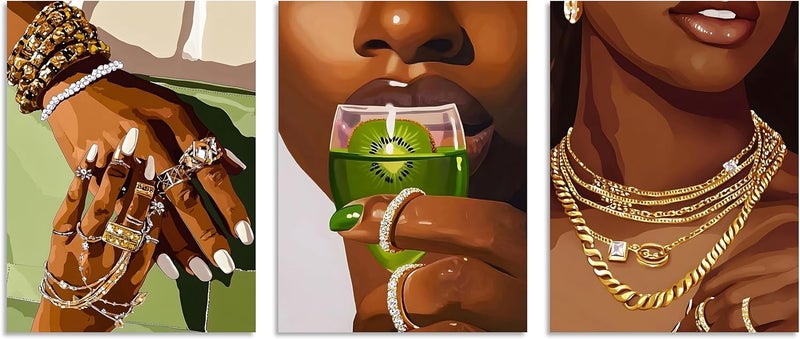 OWNANRTHM African Woman Canvas Wall Art Set - Image 2