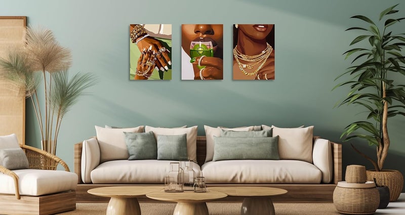 OWNANRTHM African Woman Canvas Wall Art Set - Image 3