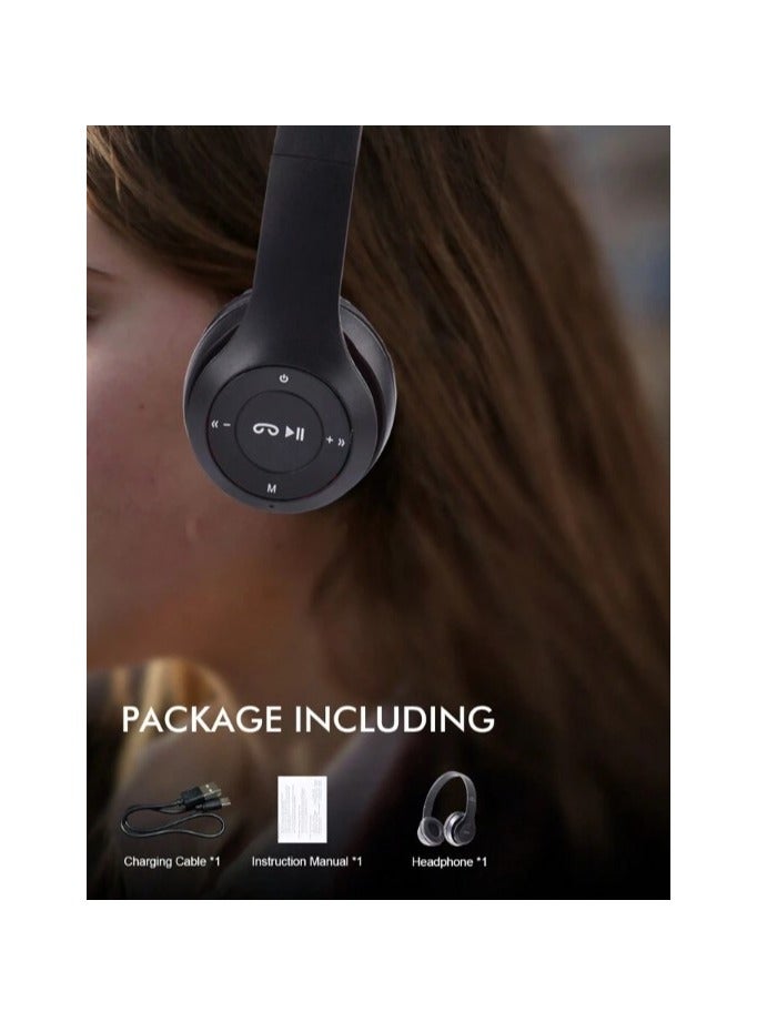 ي47 سماعة رأس لاسلكية بي 47 أسود - Image 4