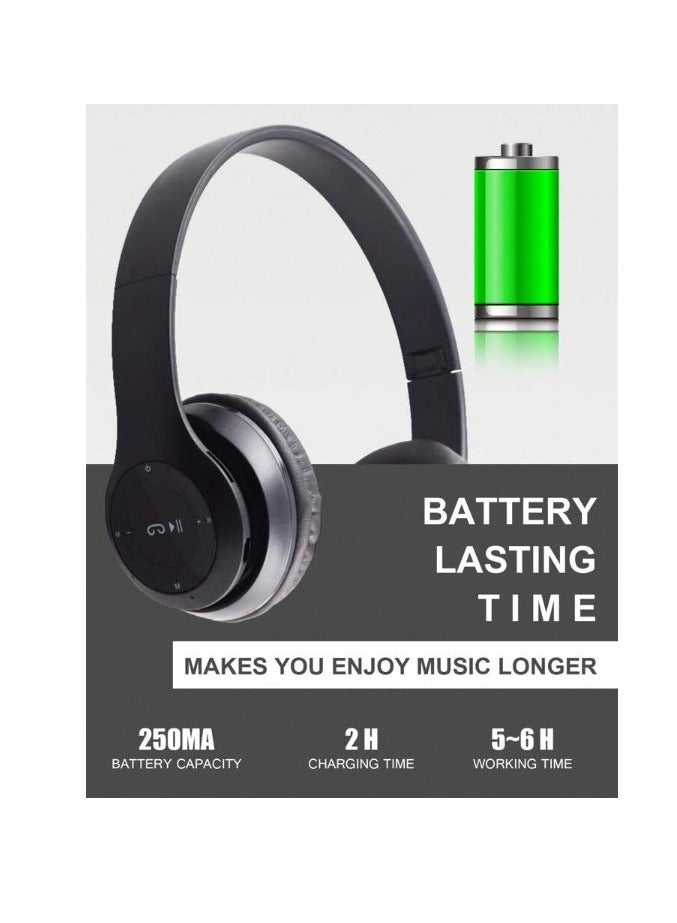 ي47 سماعة رأس لاسلكية بي 47 أسود - Image 5