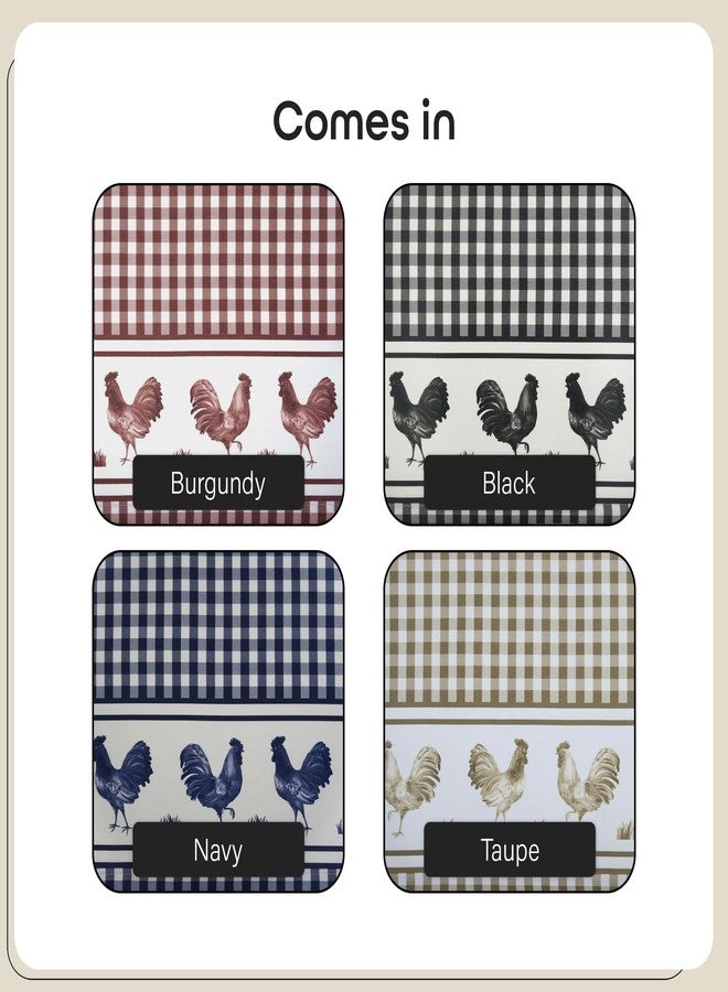 Achim Home Furnishings Barnyard Window Curtain Tier Pair and Valance Set, 58" x 36", Burgundy,BRTV36BG12 - Image 5