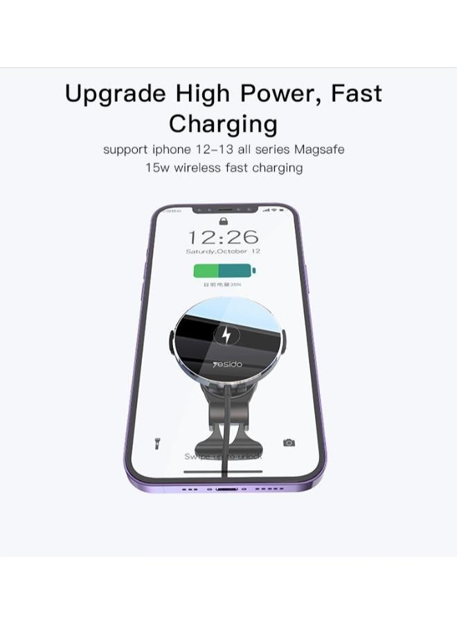 C131 Ultra Strong Magnetic Adhesive Wireless Charging Charger | For iPhone 12 13 Car Phone Holder