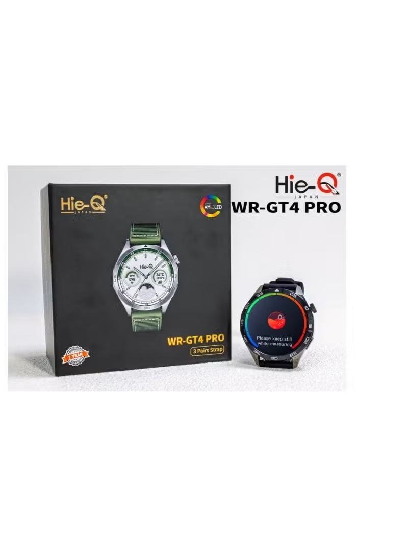 Hie-Q “WR-GT4 Pro Smartwatch Fitness Tracker with Heart Rate, Sleep and Activity Monitoring, Step Counter, Calorie Tracking, Multi-Sport Modes, Smart Call & Message Alerts, Lightweight Stylish Design, Compatible with Android & iOS for Daily Health & Wellness.” - Image 1