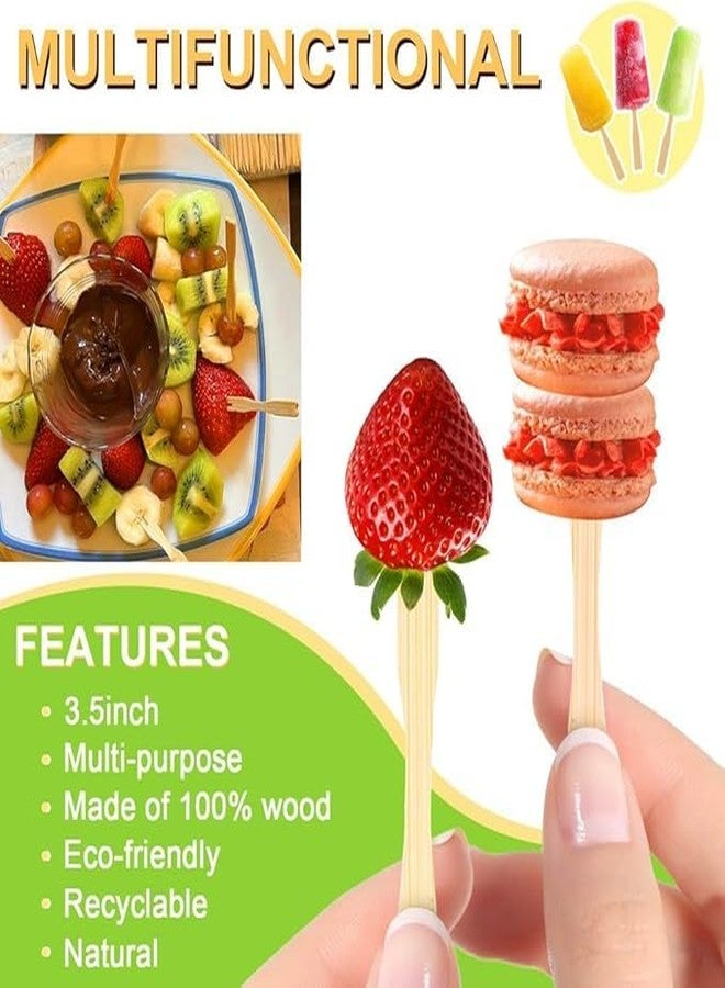 SANWALSA [Pack of 70 pcs, 3.5 inch] Disposable Wooden Fruit Fork | Eco-Friendly Wooden Cutlery | Ideal for Fruits, Starters & Desserts - Image 4
