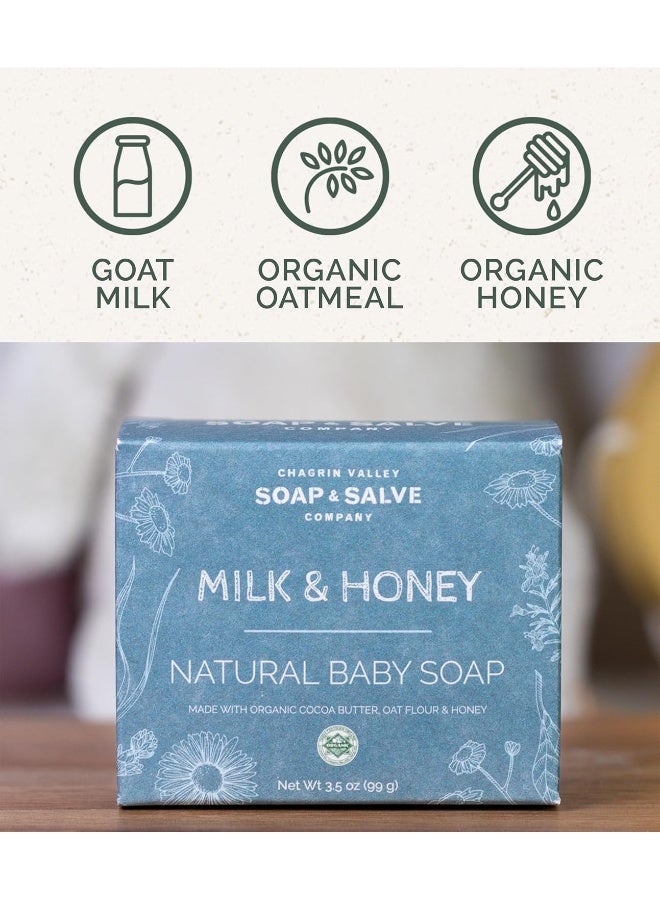 Chagrin Valley Soap & Salve Organic and Natural Baby Bar for Baby's Sensitive Skin - 3.5 OZ - Image 2